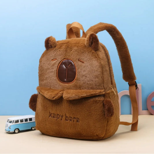 Plush Capybara Backpack Bag