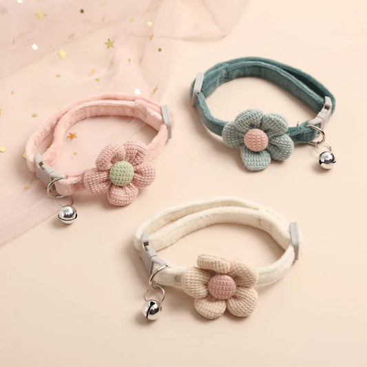1Pc Cat Collar with Cute Flower Adjustable