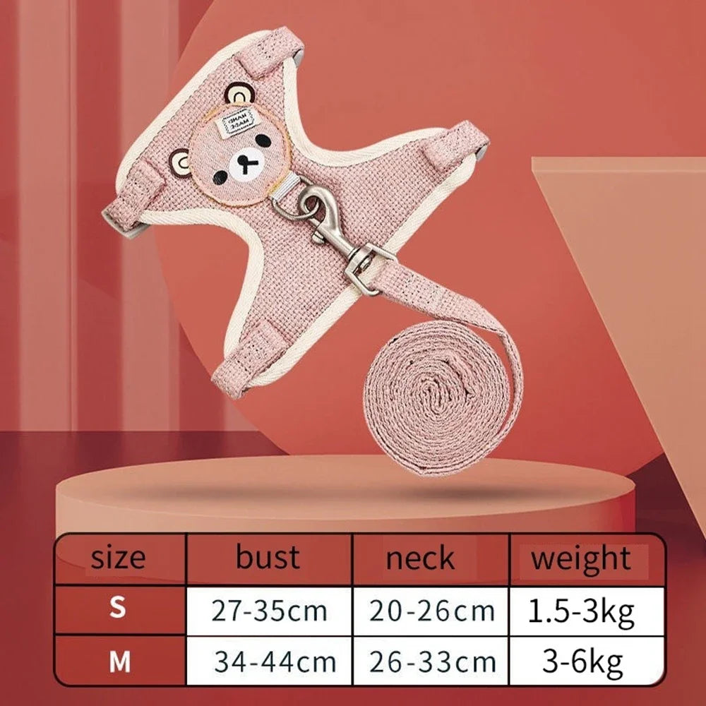 Cat Dog Adjustable Harness Leash