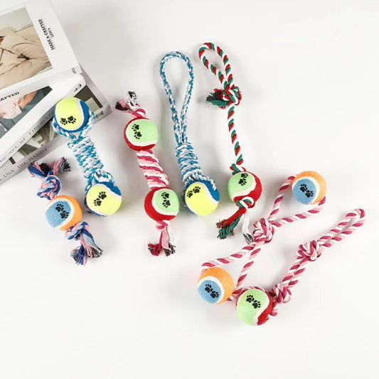 Tennis Dumbbell Dog Toy