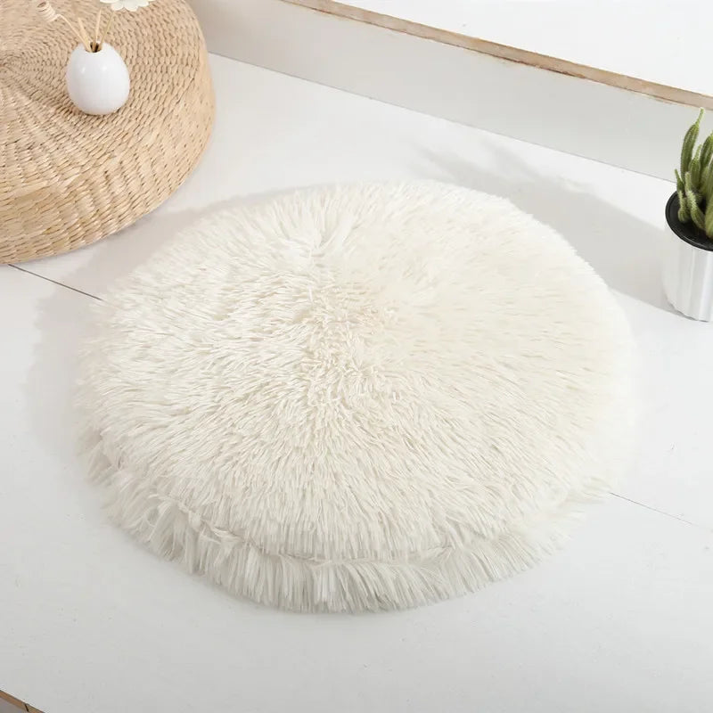 Round Plush Cat Dog Bed