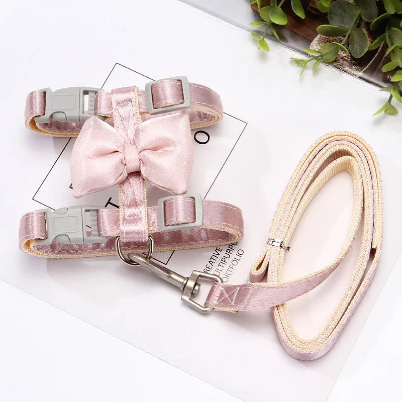 Bling Bow Cat Harness Leash