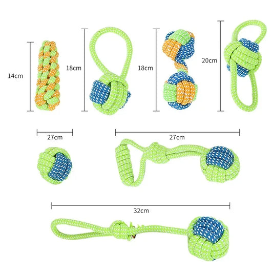 Interactive Rope Ball Dog Toy