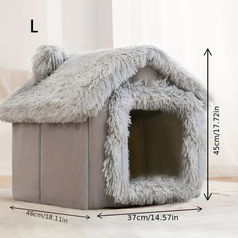 Semi-Enclosed Cat Sleeping Bed