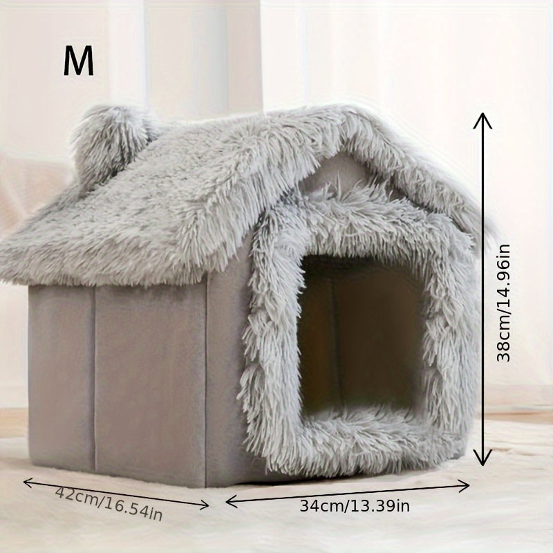 Semi-Enclosed Cat Sleeping Bed