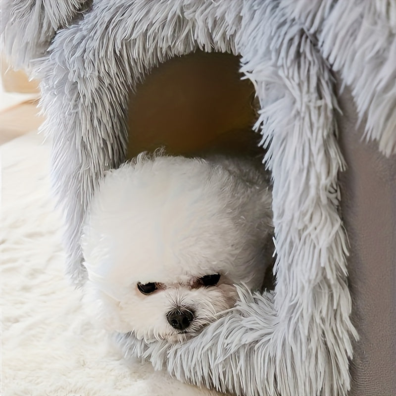 Semi-Enclosed Cat Sleeping Bed