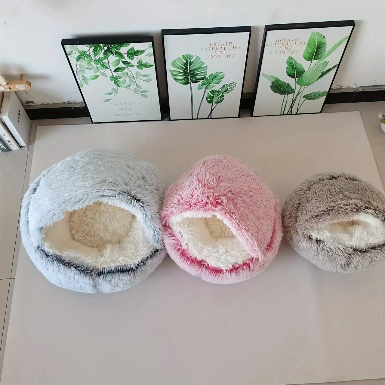 Cozy Covered Cat Dog Bed