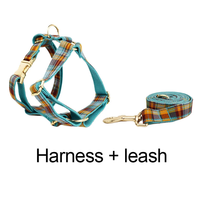 Cotton Personalized Dog Collar Set