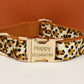 Leopard Print Dog Collar Set
