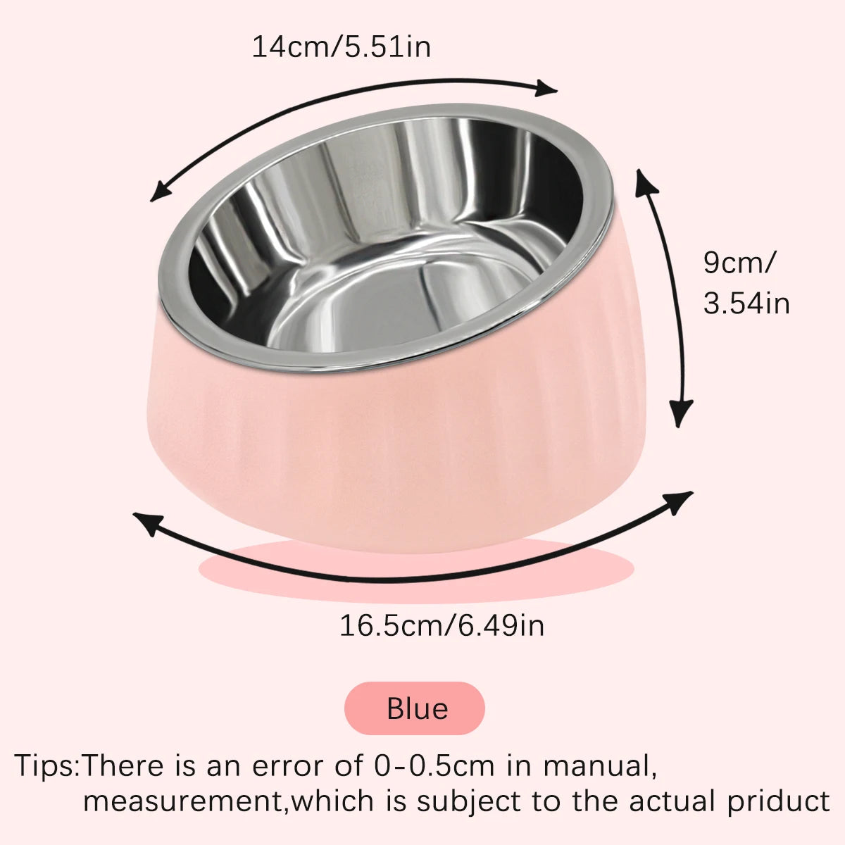 Stainless Steel Tilt Dog Bowl