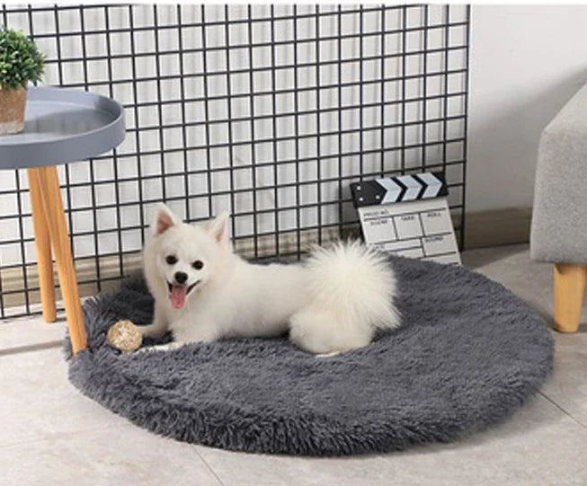 Round Plush Cat Dog Bed