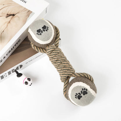 Tennis Dumbbell Dog Toy