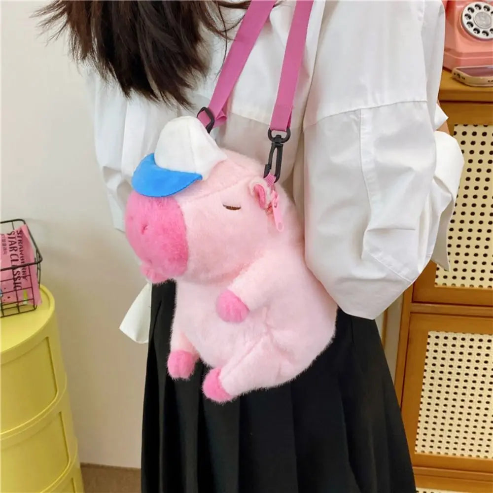 Plush Capybara Backpack Bag