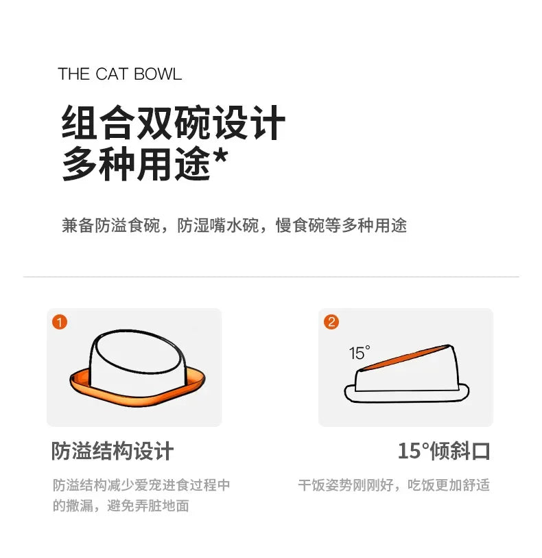 Anti-Spill Cat Dog Bowl