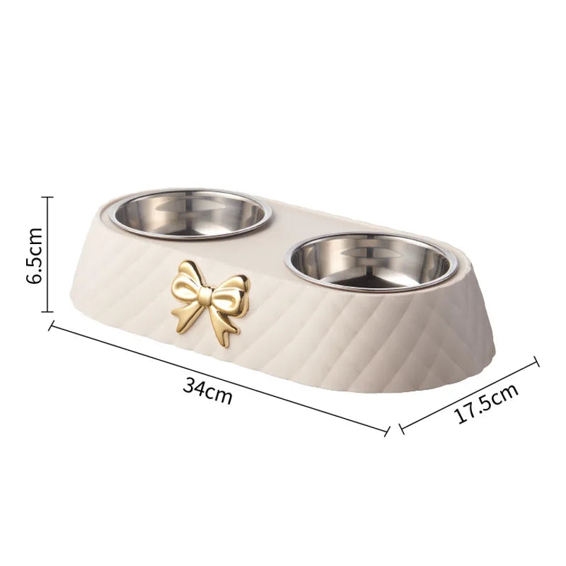 Double Stainless Steel Pet Bowl