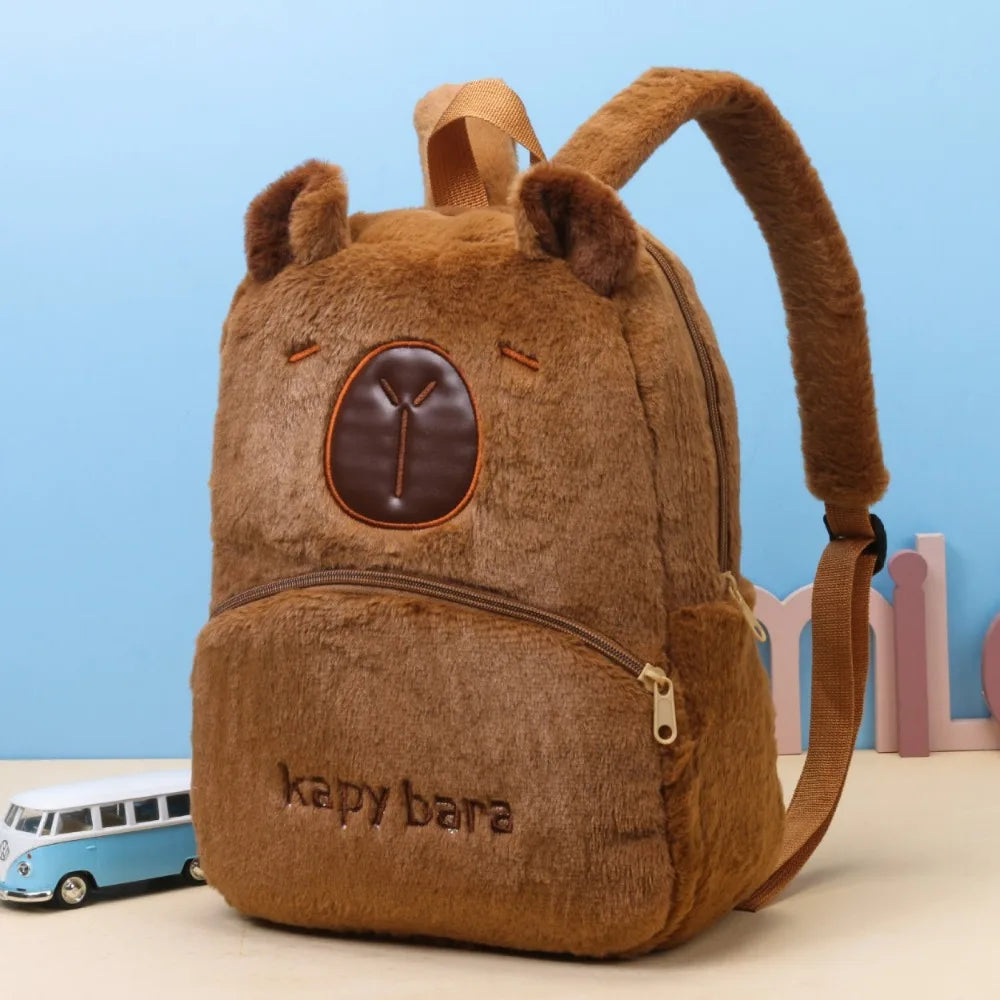 Plush Capybara Backpack Bag