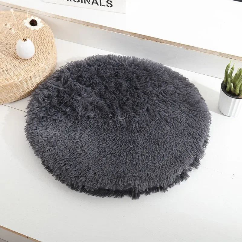 Round Plush Cat Dog Bed