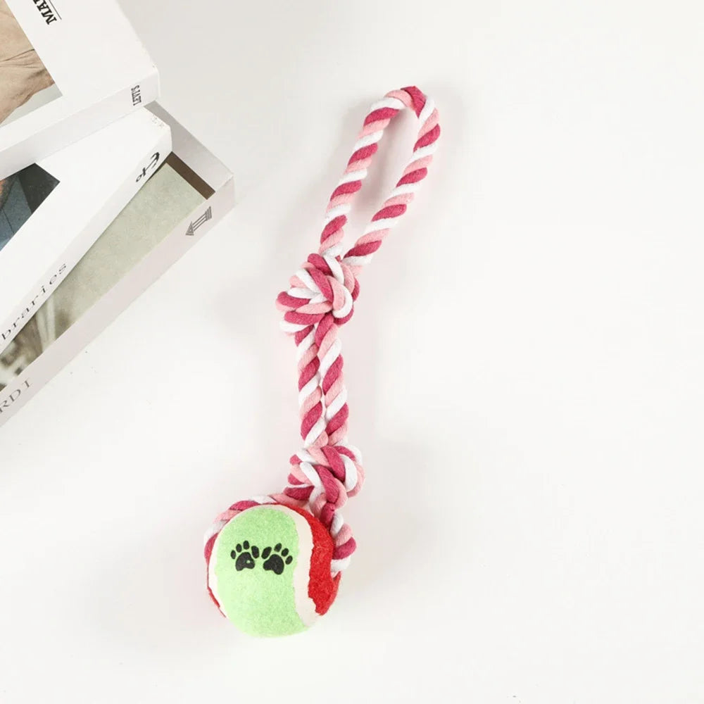 Tennis Dumbbell Dog Toy
