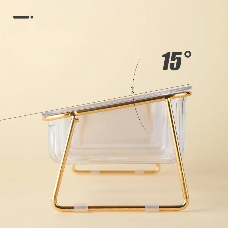Transparent Raised Cat Bowl