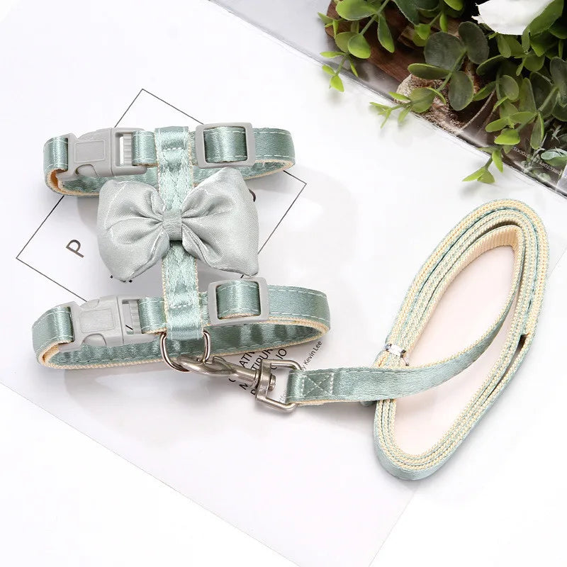 Bling Bow Cat Harness Leash