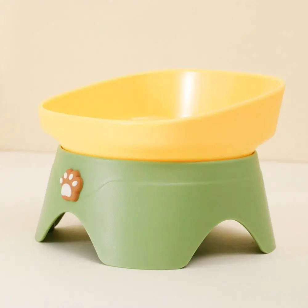 Tilted Raised Cat Food Bowl