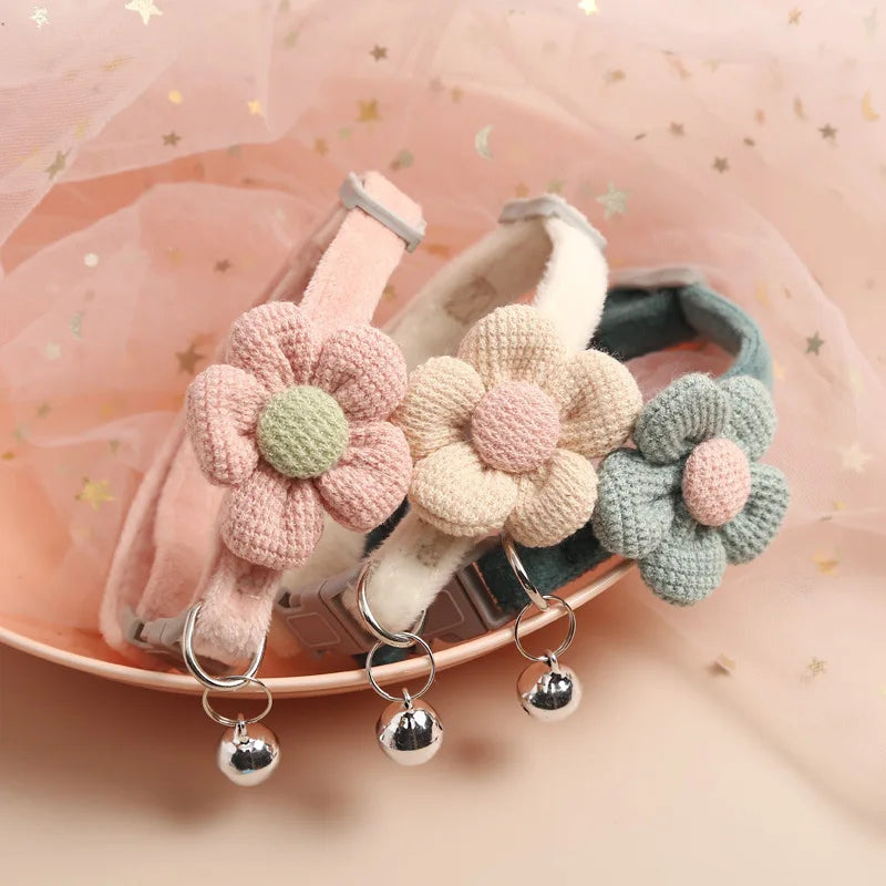 1Pc Cat Collar with Cute Flower Adjustable