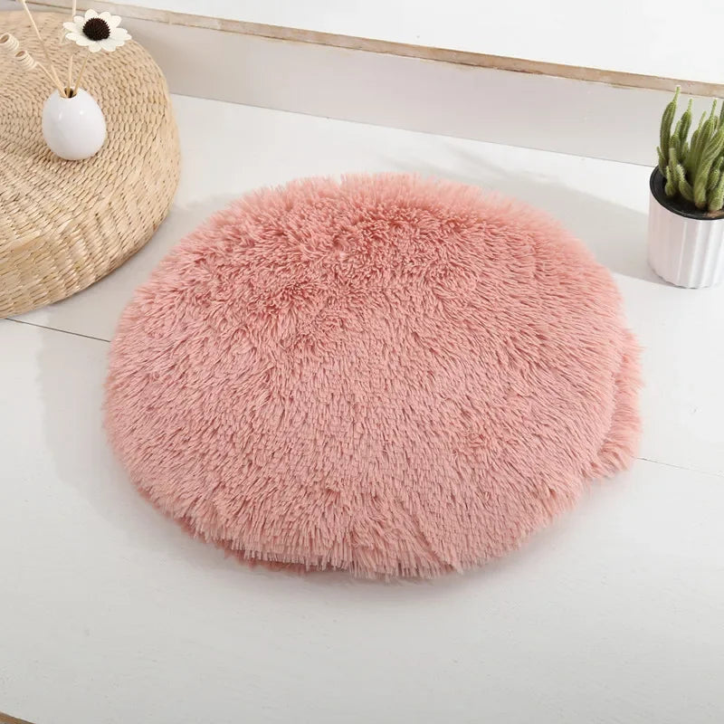 Round Plush Cat Dog Bed