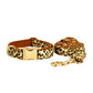 Leopard Print Dog Collar Set