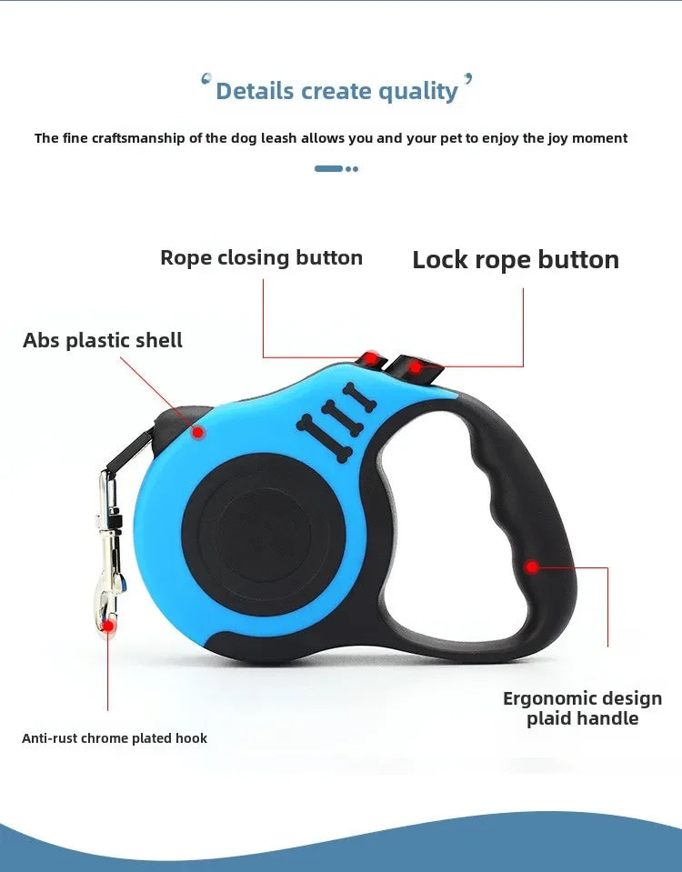 Retractable Nylon Dog Leash