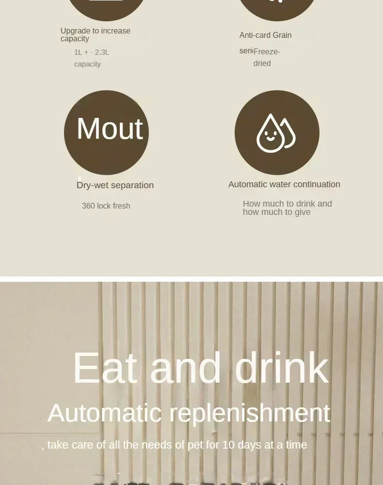 Automatic Pet Feeder Fountain