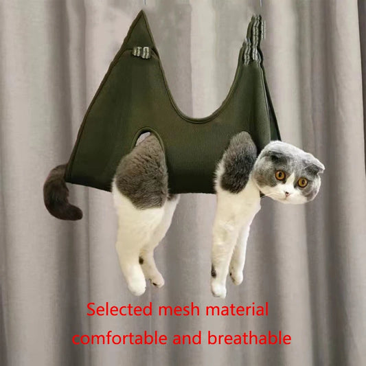 pet cleaning hammock nail trimming