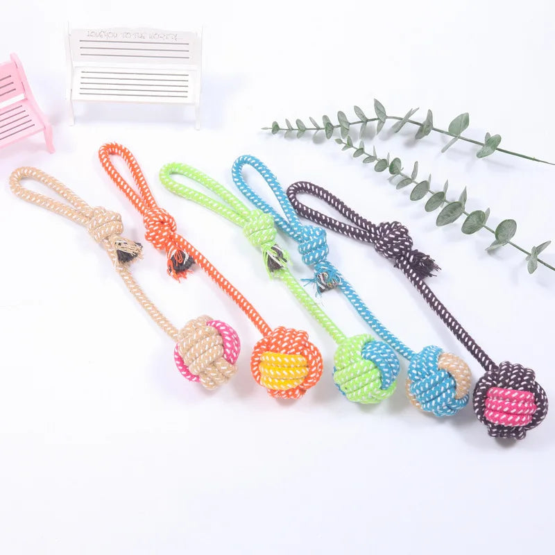 Interactive Rope Ball Dog Toy
