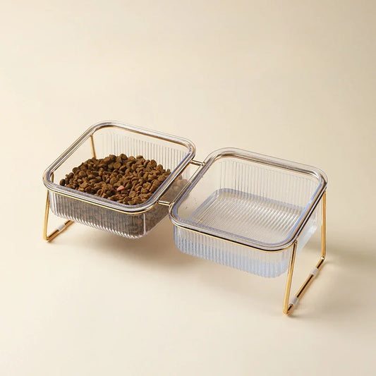 Transparent Raised Cat Bowl