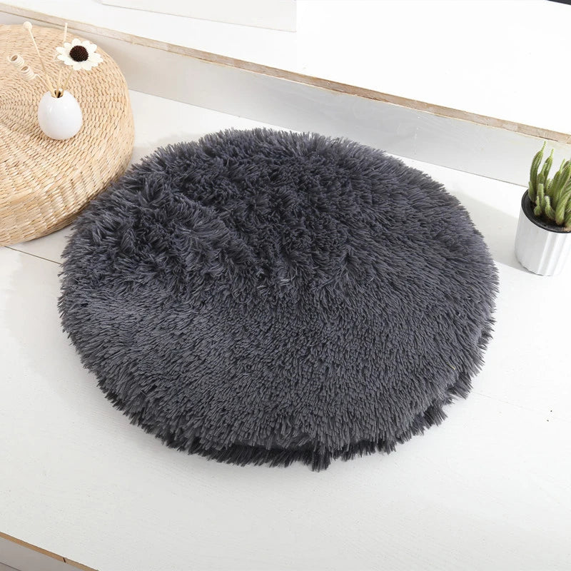 Round Plush Cat Dog Bed