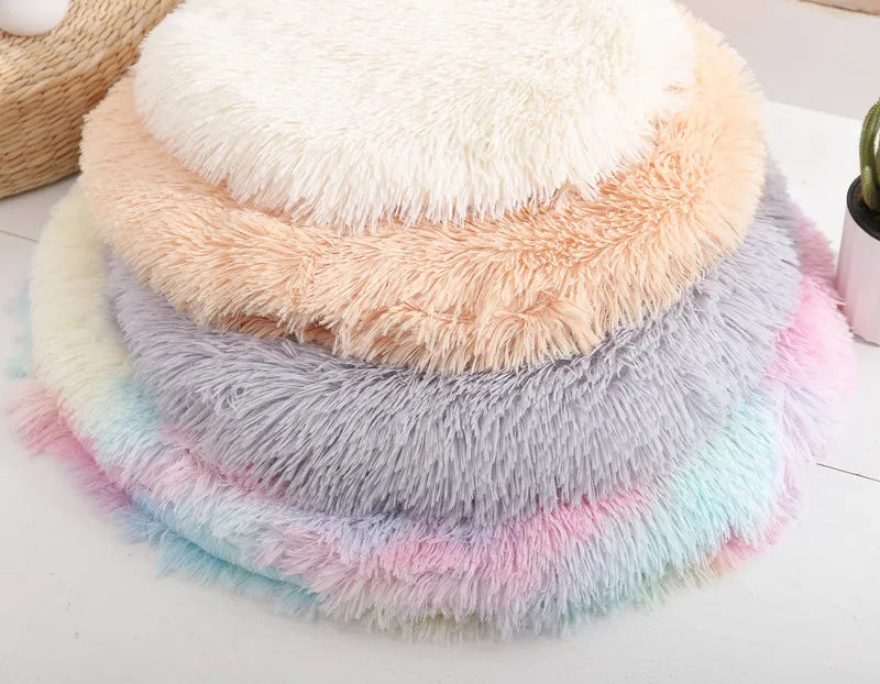 Round Plush Cat Dog Bed
