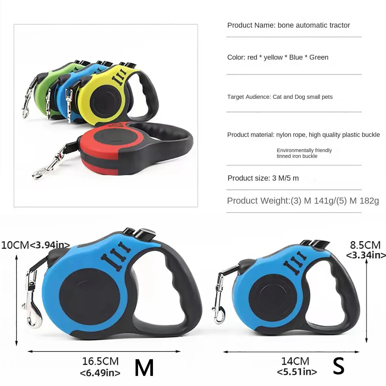 Retractable Nylon Dog Leash