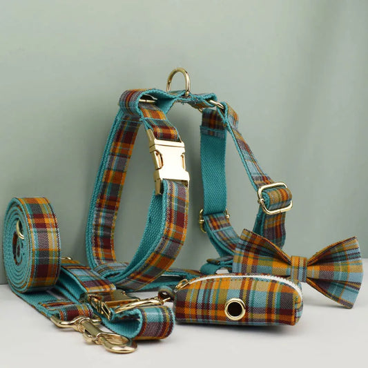 Cotton Personalized Dog Collar Set