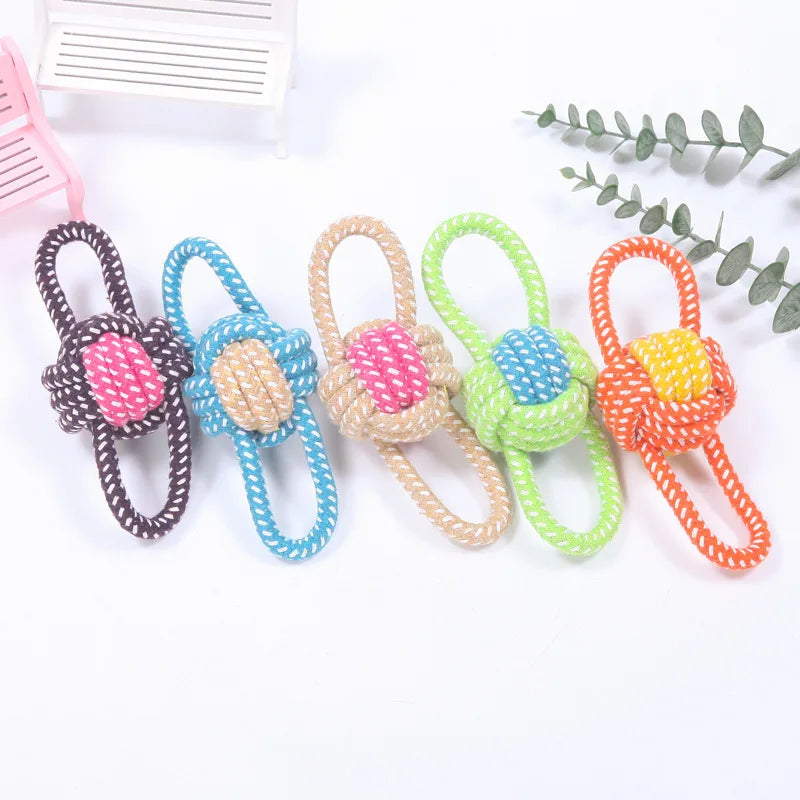 Interactive Rope Ball Dog Toy