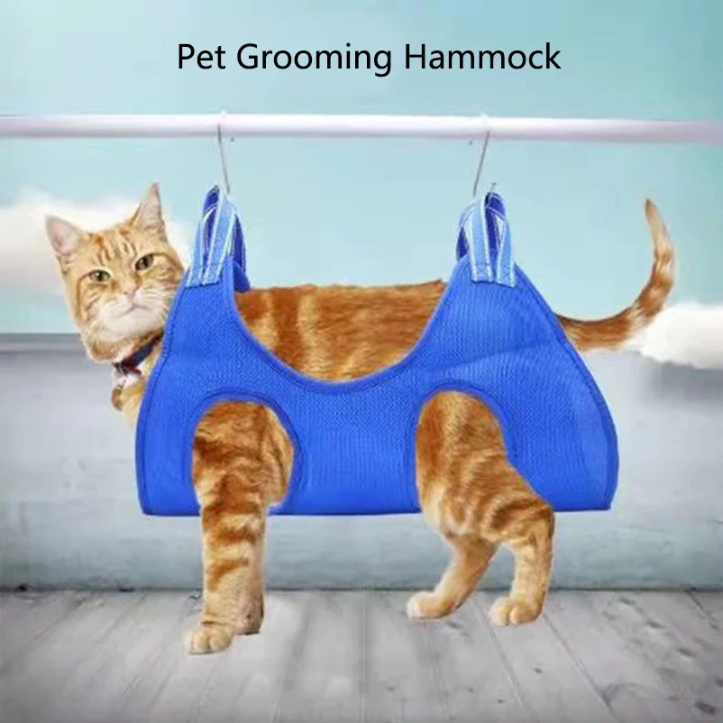 pet cleaning hammock nail trimming