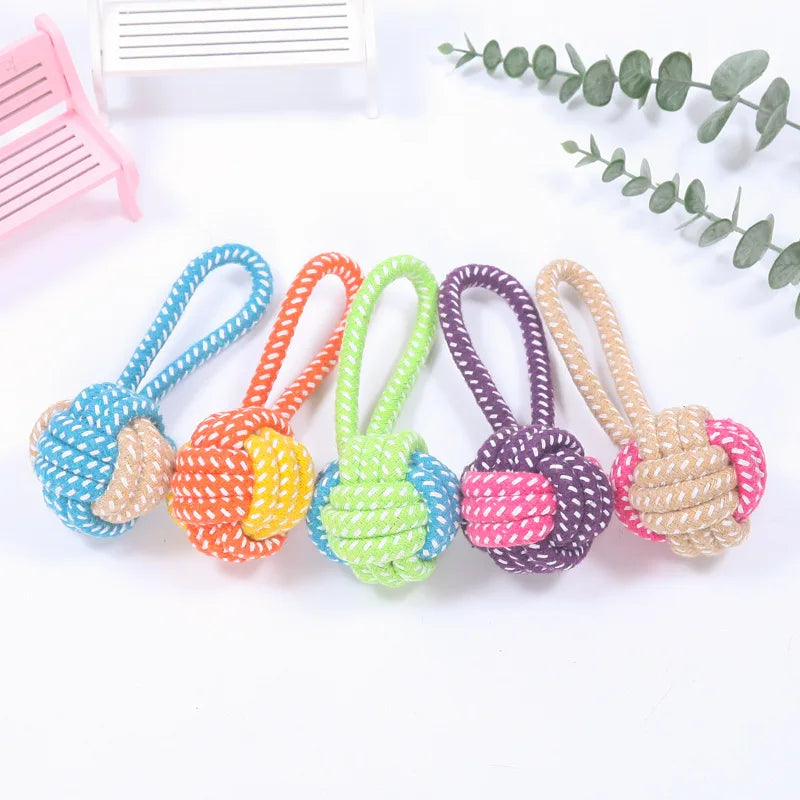 Interactive Rope Ball Dog Toy