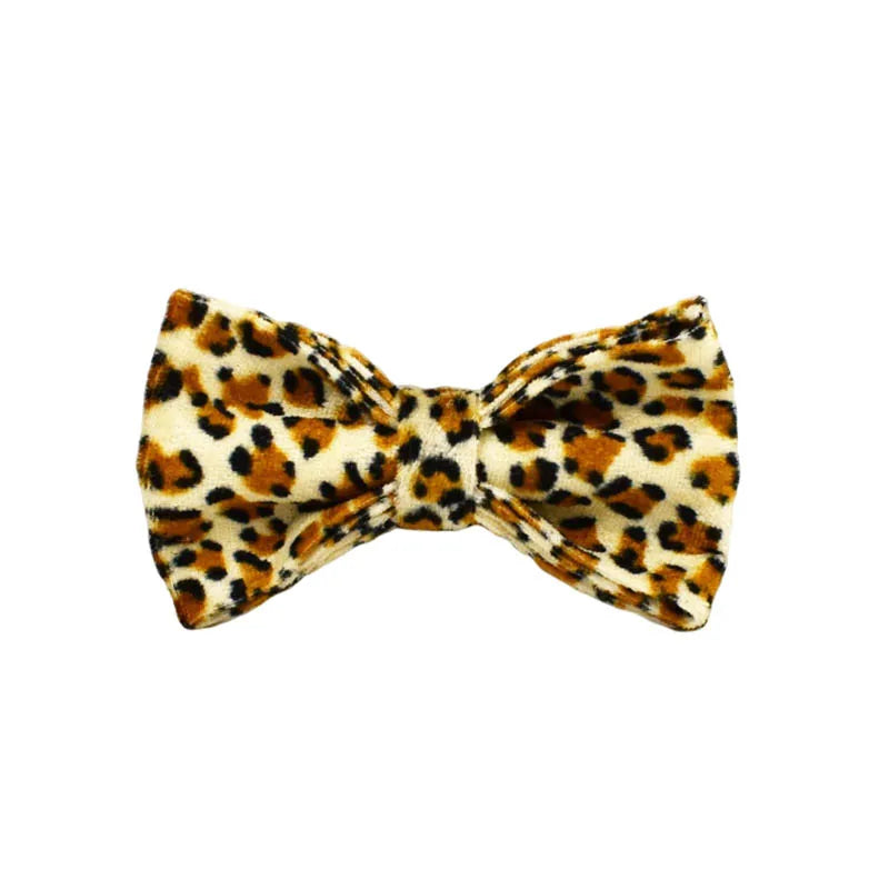 Leopard Print Dog Collar Set