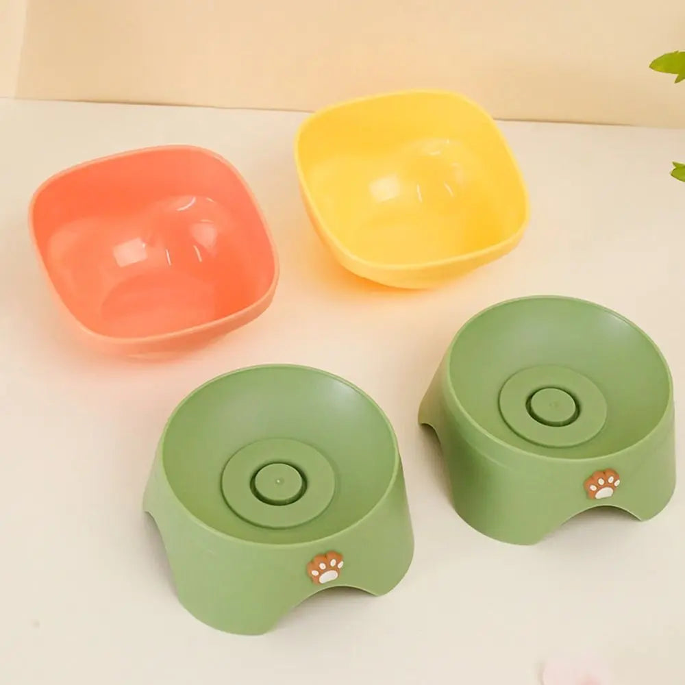 Tilted Raised Cat Food Bowl