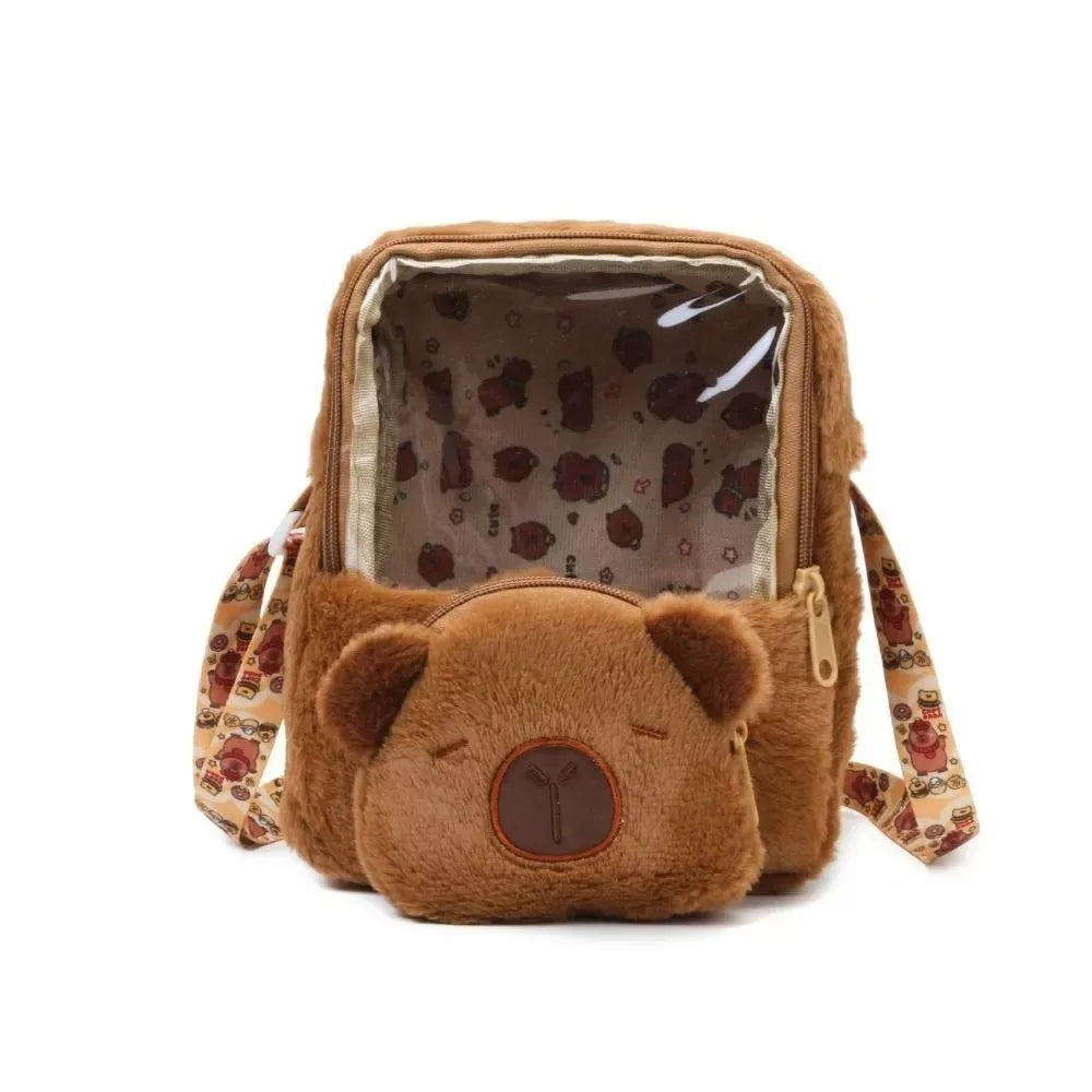 Plush Capybara Backpack Bag