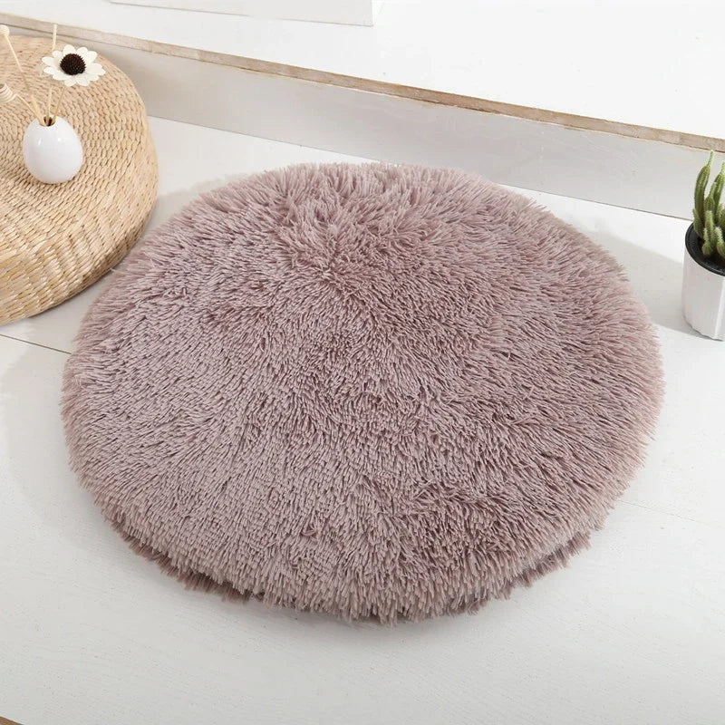 Round Plush Cat Dog Bed
