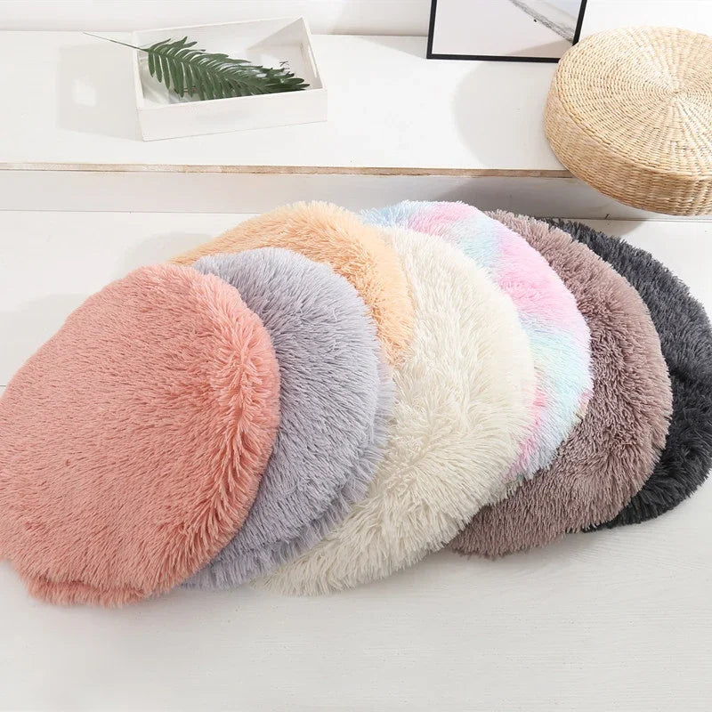 Round Plush Cat Dog Bed