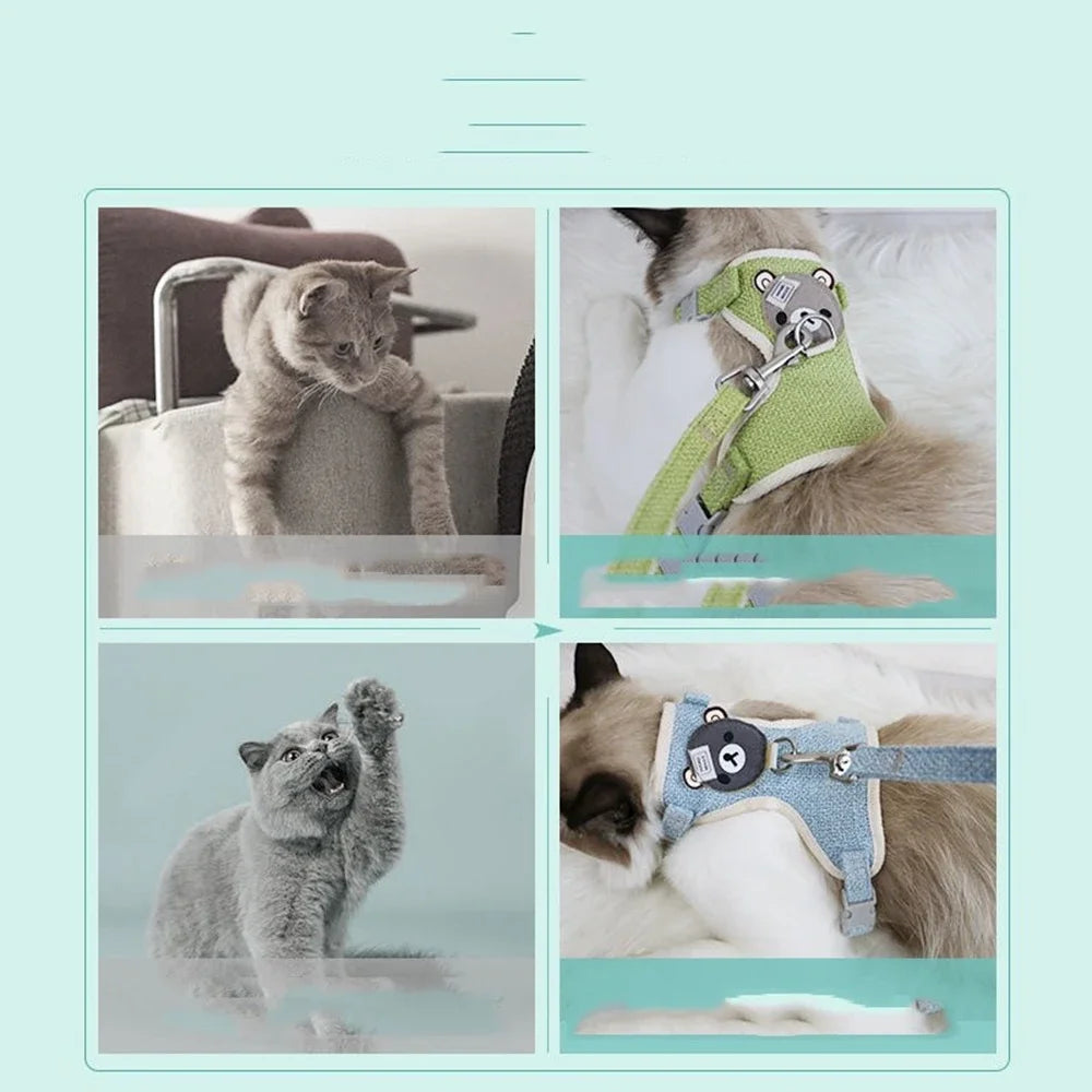 Cat Dog Adjustable Harness Leash