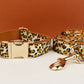 Leopard Print Dog Collar Set