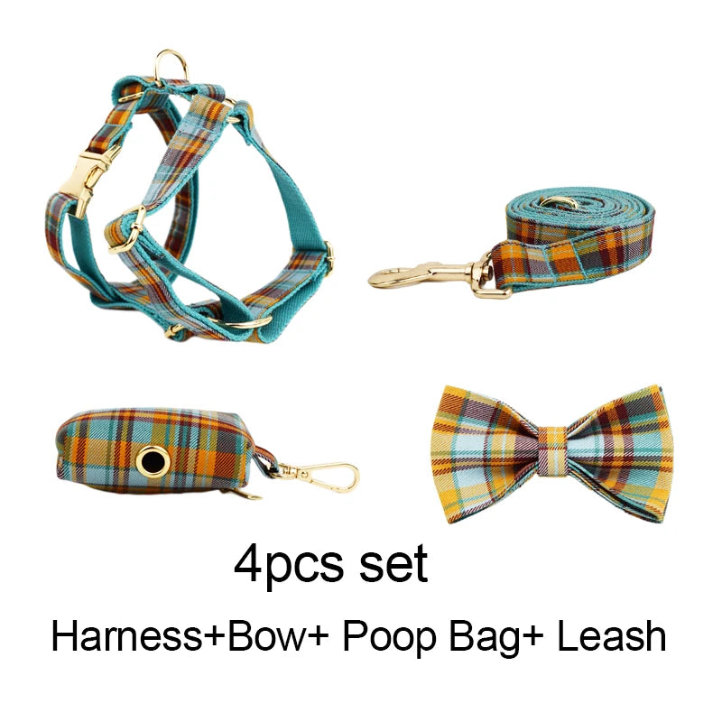 Cotton Personalized Dog Collar Set