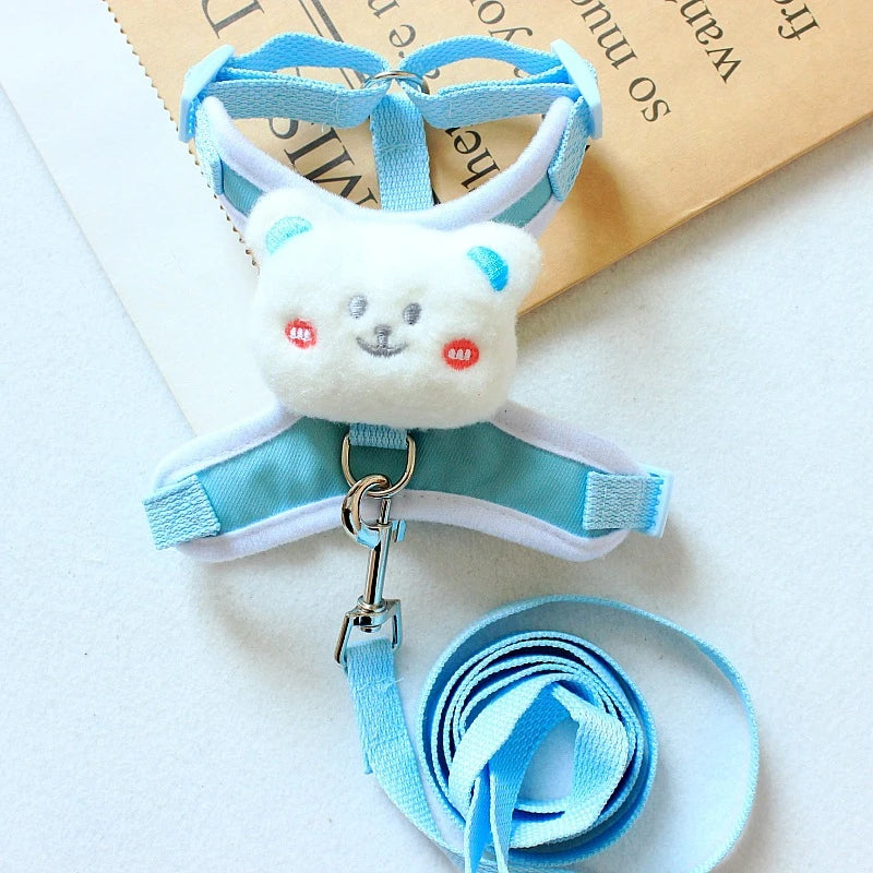 Cute Bear Dog Leash Set
