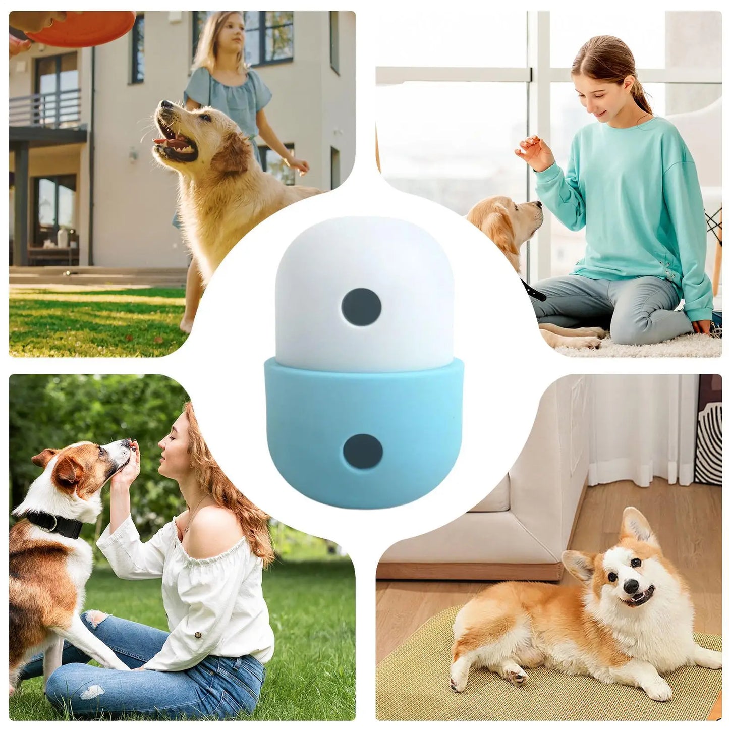 Dog Chew Toy Silicone Food Dispensing Ball For Dog Pet Supplies Interactive Puppy Treat Enrichment Toy For Medium Small Large